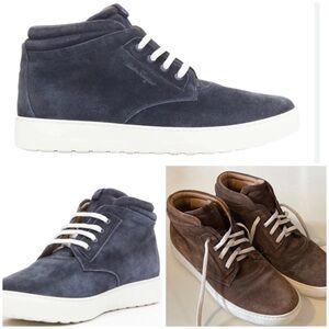 Salvatore Ferragamo Men’s Gorizia Suede Sneaker Size 9 Brown